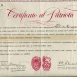 Certificato di patriota a firma del Comandante delle forze alleate in Italia, Generale Alexander